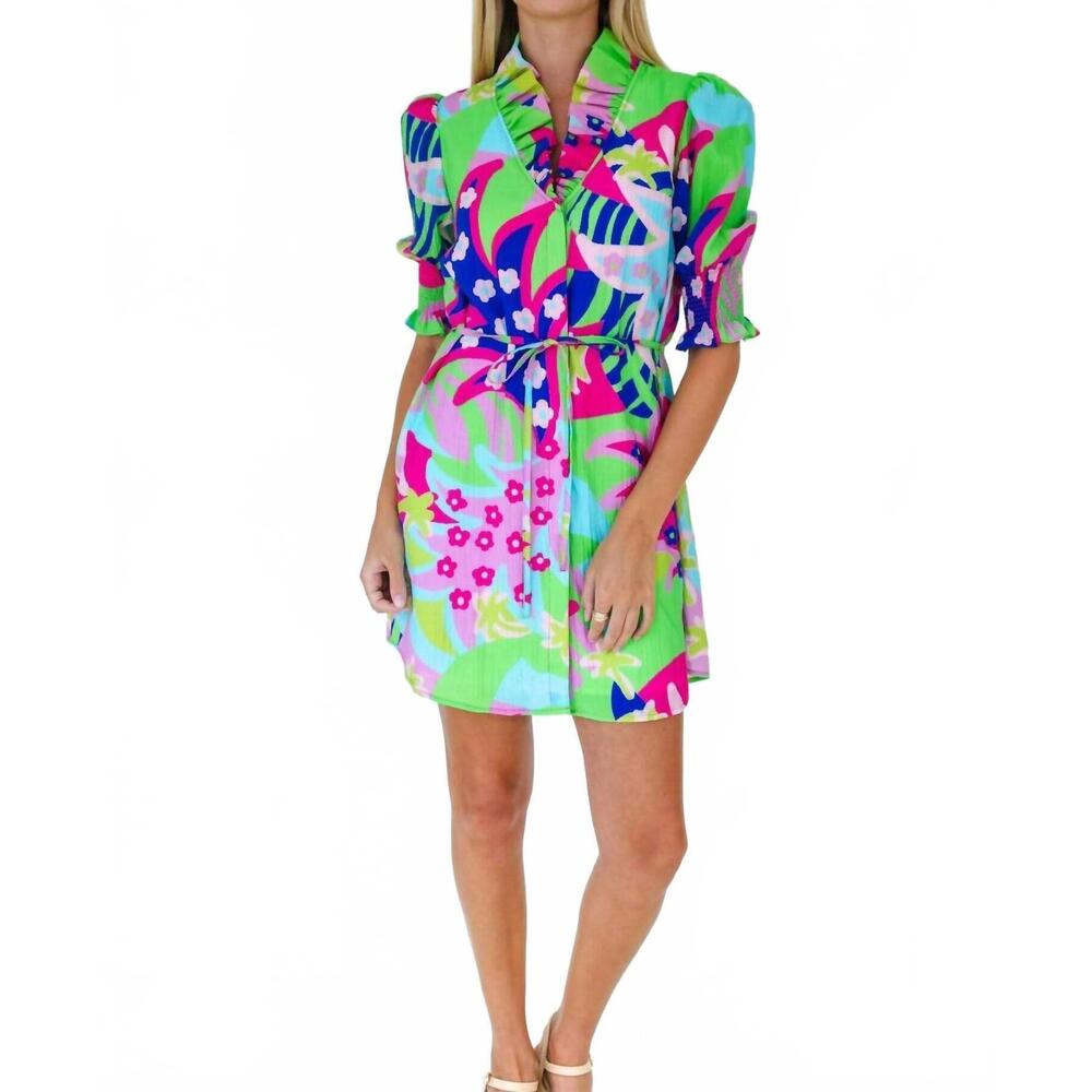 NEW MARY GEORGE harper dress in paradise punch